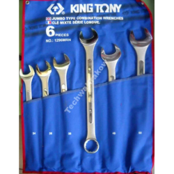 KING TONY klucze płasko oczkowe 34-50mm 6szt
